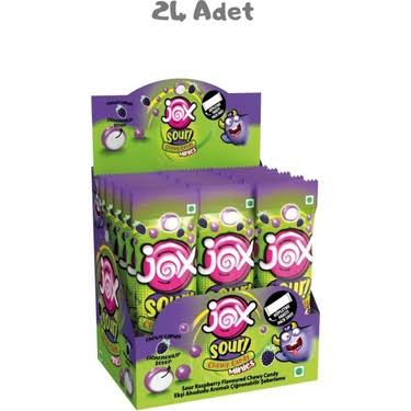 Jox Minies Şeker Ekşi Ahududu 24X24 adet