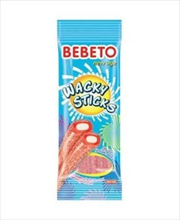Bebeto Wacky Stıcks Çilek 75 gr 8X12 ad
