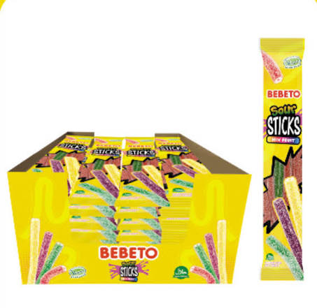 Bebeto Sour Stick Mix 30 gr 8X24 adet