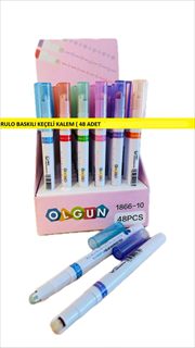 Rulo Baskılı Keçeli Kalem 36X48 adet