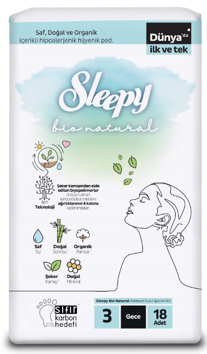 Sleepy Naturel Süper Eco Gece 18x12 (3 no)