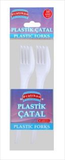 Pratikon Plastik Çatal 10 lu 50 pk