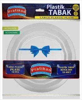Pratikon Plastik Tabak Büyük 10 lu 50 pk