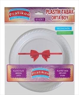 Pratikon Plastik Tabak Orta 10 lu 50 pk