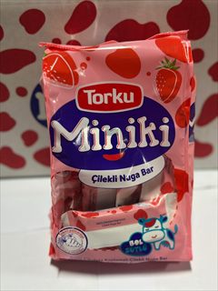 Miniki Çilek Nuga Bar 240 gr 8 poşet