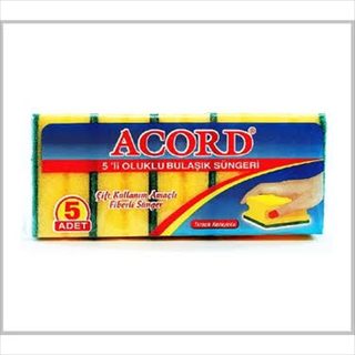 Acord Oluklu Sünger 5li 6X36 adet