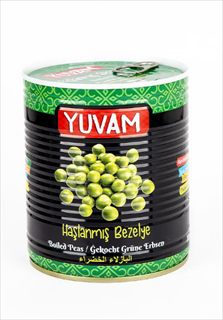 Yuvam Haşlanmış Bezelye 800 gr 6 ad