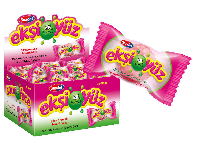 Ekşiyüz Sakız Çilek 20X100 ad