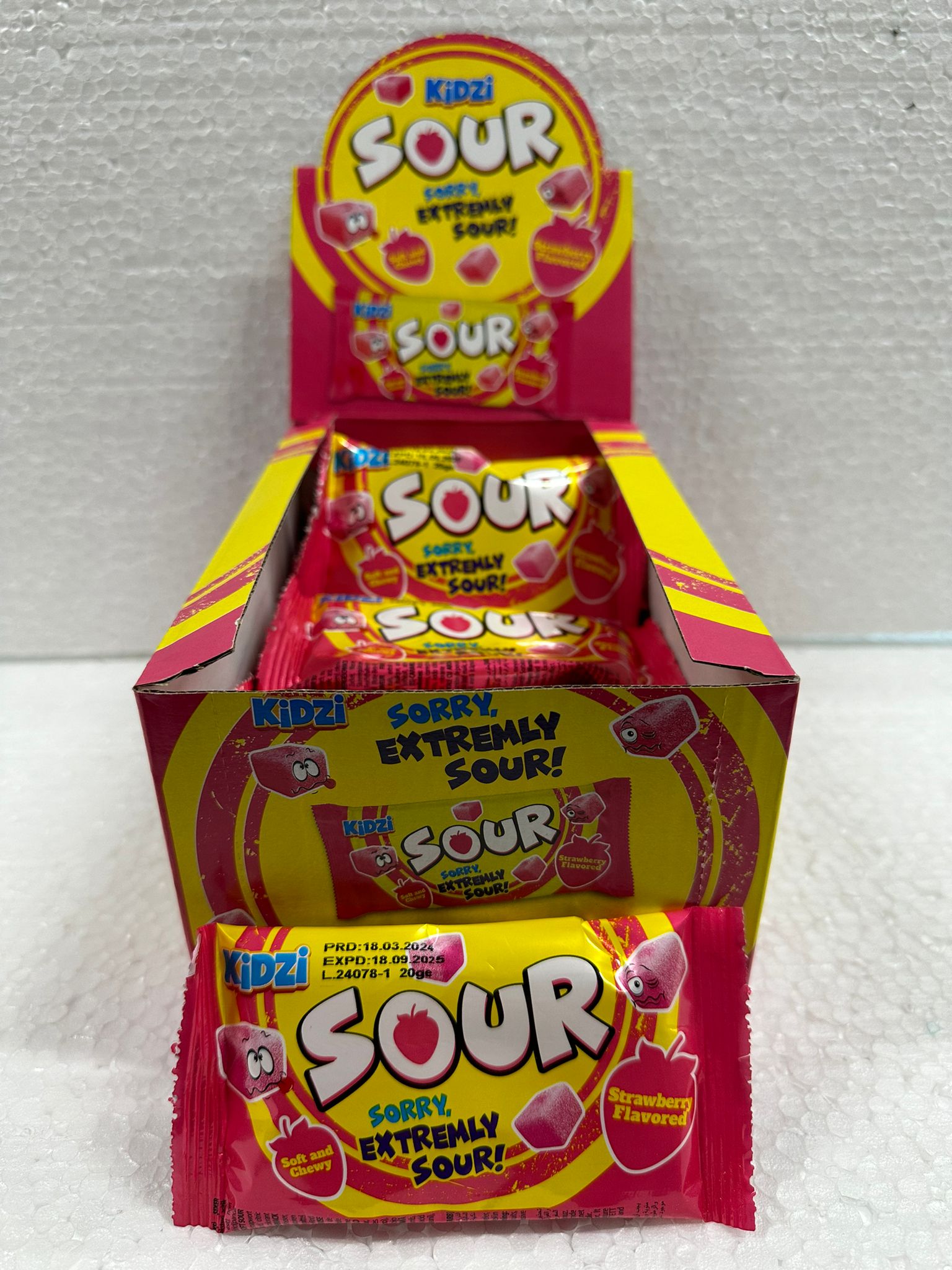 Kidzi Sour Küp Çilek 25 gr 6X24 adet